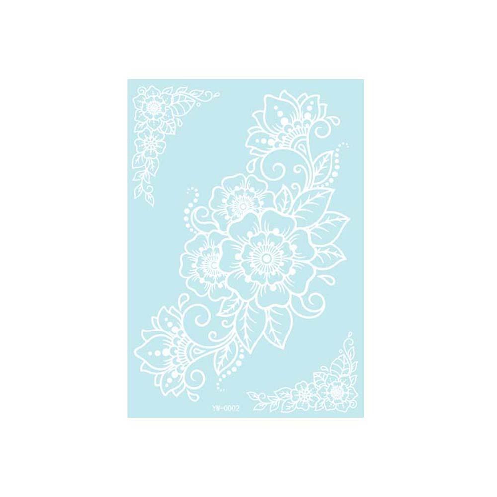 Wedding Tool Luminous Henna Tattoo Sticker Leg Arm Lace Temporary Tattoo  Women/Lady
