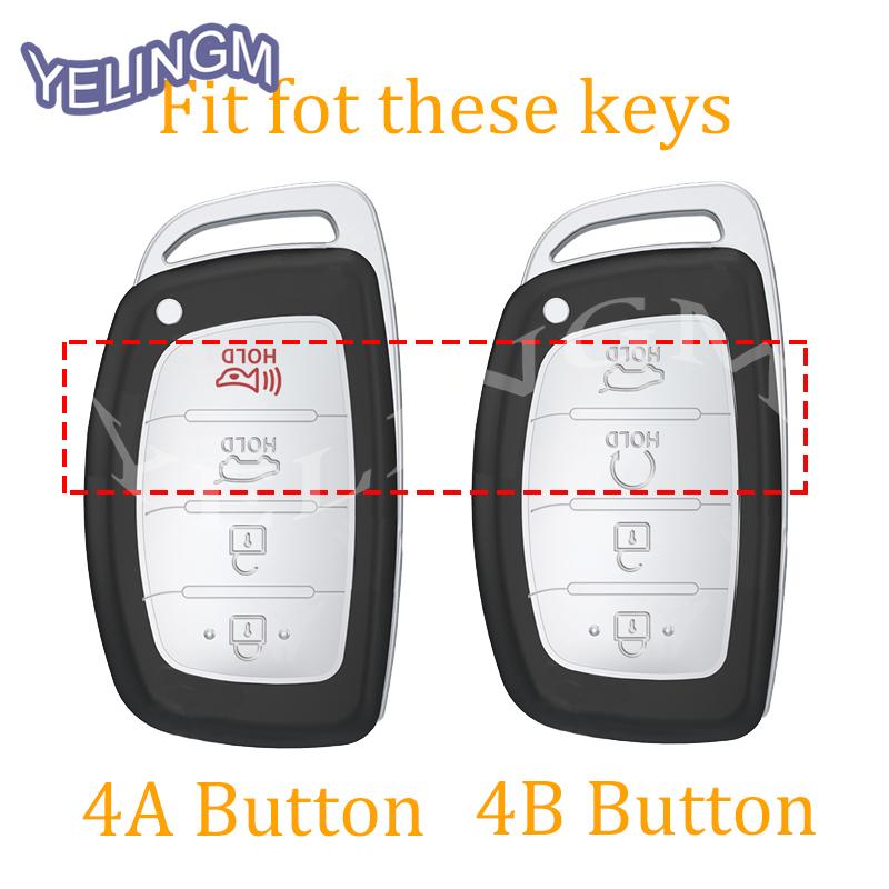 Чехол-брелок на 4 кнопки для автомобиля Hyundai Avante Sonata Santa Fe Tucson Elantra Azera Creta