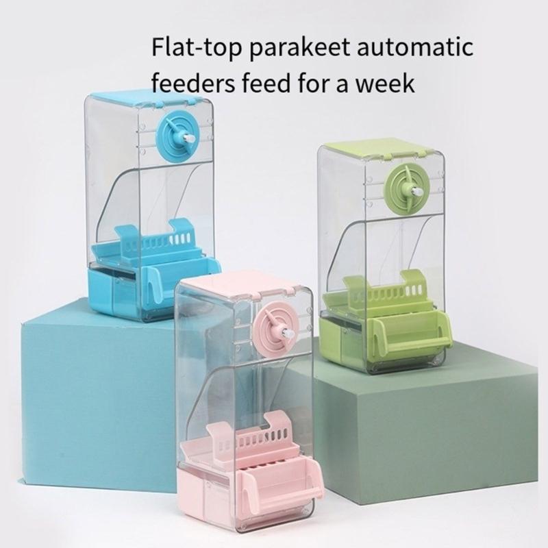 Clear Bird Feeders Reduced Waste Food Containers Cage Mount Food Dispensing Automatic Bird Feeders Large Capacity