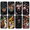 Черный чехол из ТПУ для iPhone 5 5s se 2020 6 6s 7 8 plus x 10 XR XS 11 12 mini pro MAX задняя крышка цветок животное тигр