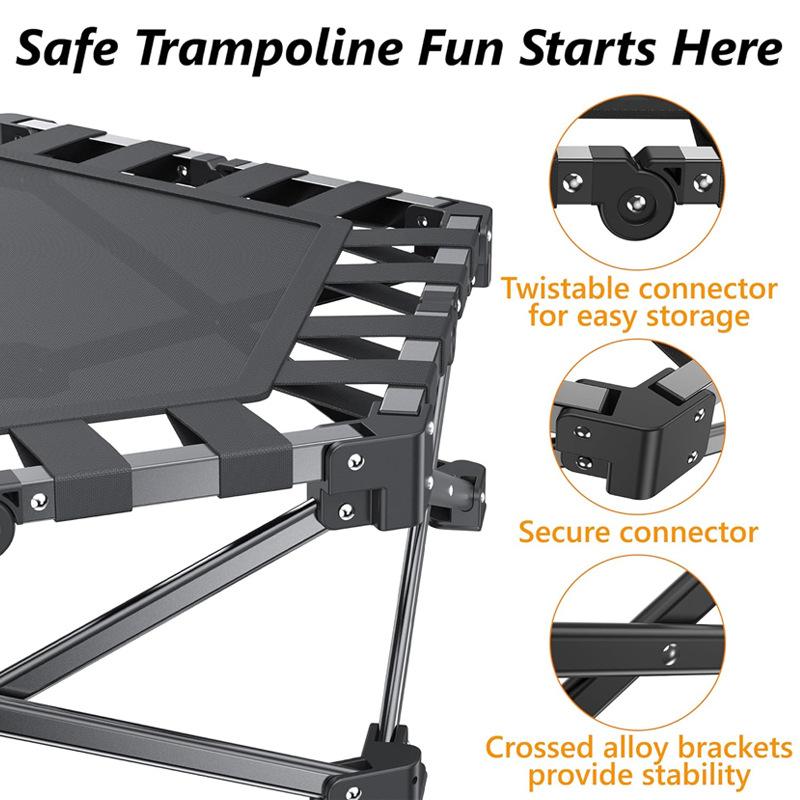 Складной фитнес-батут, регулируемый батут для помещений/улицы для взрослых, детей и домашнего спортзала и домашних тренировок.