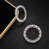 Knobspin 5mm 7ct D Color Moissanite Ring 925 Sliver Plated with White Gold Wedding Band Eternity Band Engagement Rings For Women