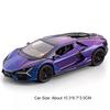 1:32 Revuelto SVJ63 Модель Спортивного Автомобиля Игрушки Сплав Литье под Давлением Двери Открываются Механизм Оттяжки Звук Свет Декор Суперкары для Детей Взрослых