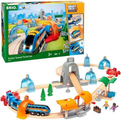 BRIO Smart Tech Sound DX Набор [37 деталей] 33972, Возраст 3+ [Игрушка, Деревянная игрушка, Деревянная железная дорога, Набор железной дороги, Подарок] (День рождения/Рождество)]