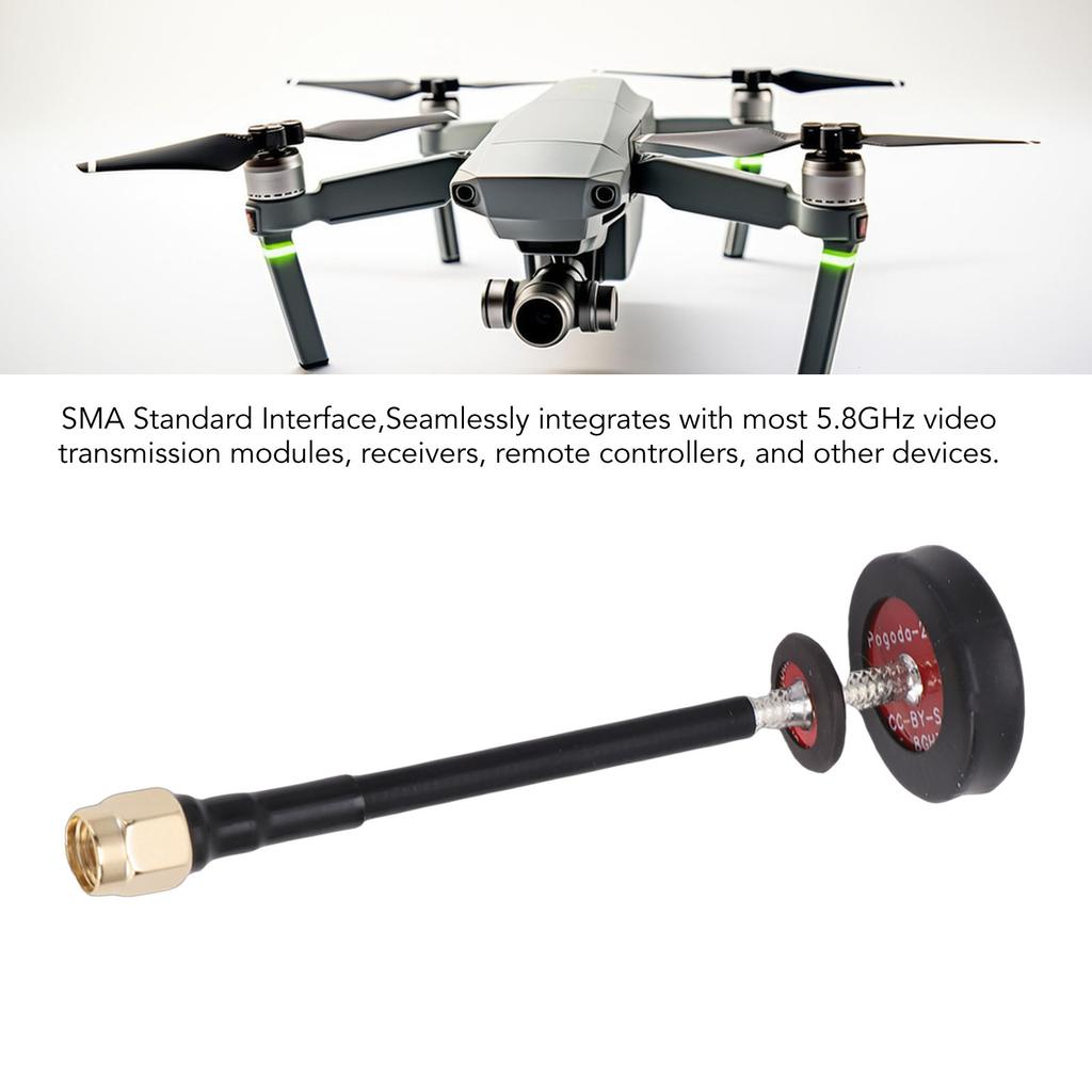 5.8G FPV Antenna with SMA Connector Lightweight 3.5dbi Antenna for FPV Racing Drone RC Car Boat