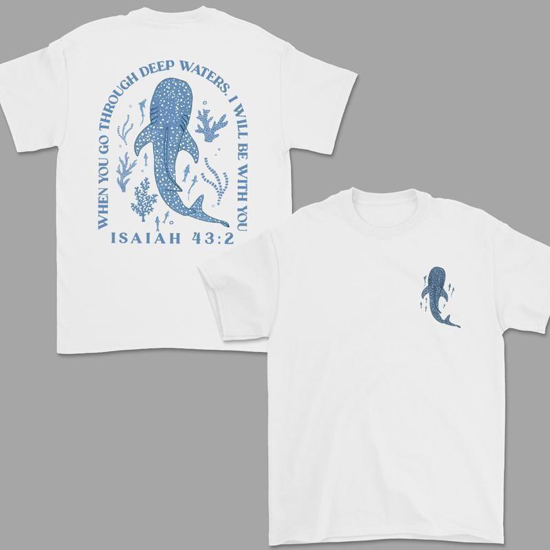 Whale Shark Tshirt,Beachy Shirt,Shark Shirt,Jesus T-shirt,Beachy Tee,Beachy Tee