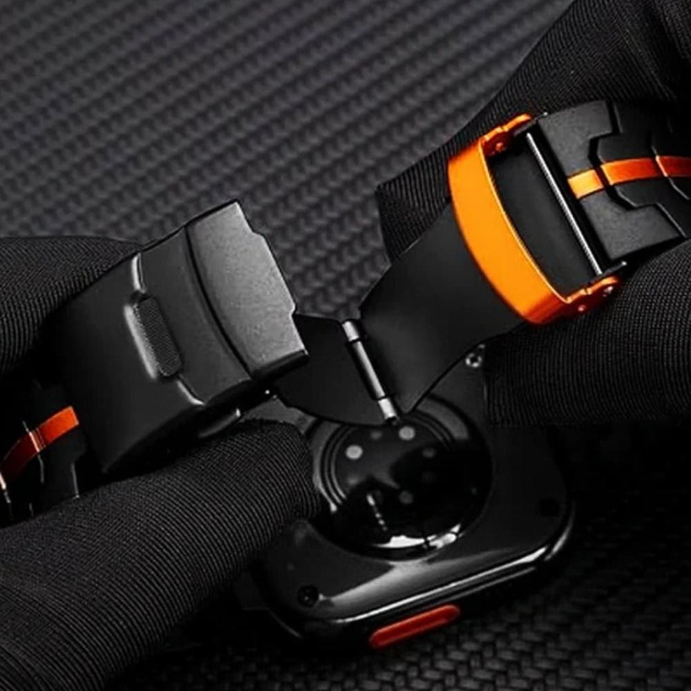 Титановый бизнес-ремешок для Apple Watch Ultra 2 49 мм 45 мм 46 мм 44 мм Роскошный мужской браслет для iWatch Серии 10 9 8 7 6 5 4 SE Ремешок