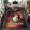 Crystal Velvet Rug Bournemouth Football Print Custom Name Text Floor Mat Home Decor