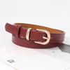 Stylish Style Minimalist Pu Belt With Alloy Pin Buckle For Daily Suitable Use
