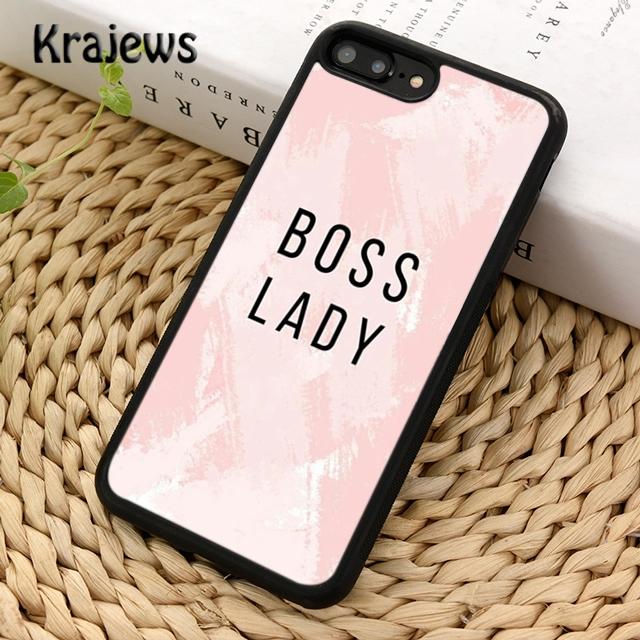 Krajews Pink Girl Boss Soft Phone Case Cover For iPhone 17 Air 16 15 14 plus 11 12 13 pro max coque Fundas