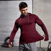 Мужская толстовка с подушкой для лица, компрессионный базовый слой с длинным рукавом, быстросохнущая зимняя лыжная беговая майка