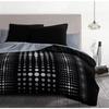 Microfiber Duvet Cover Set Steevy - 1 Duvet Cover 240x260 Cm + 2 Pillowcases 63x63 Cm - Black - HOME LINGE PASSION