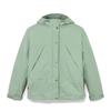 Solid Color Loose Fit Hooded Long Sleeve Outdoor Hiking Waterproof Windbreaker Women Jackets Green-Bay A67J3EC6