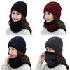 Beanie Scarf Set Men Women Winter Caps Cover Ears Winter Skullies Hat Wool Beanies Knitted Hat Scarf With Lining