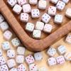 30pcs/lot 8mm Square Shape Dice Acrylic Spacer Beads For Jewelry Making DIY Bracelet Necklace Accessories