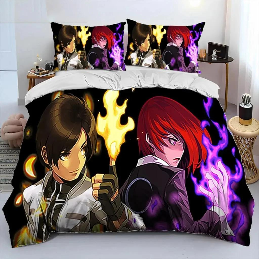 Ретро Постельное Белье King Of Fighters Комплект Двуспальный Queen Size Пододеяльник Наволочка Для Мальчиков Девочек Детей Взрослых Домашний Текстиль