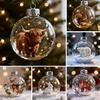 Wildlife Wonders Faux Crystal Ball Ornaments 3D Animal Decor with Fox Squirrel Deer Shatterproof Plastic Christmas Tree Decoration