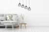 Hanging Lamp, Ceiling Chandelier, Wire Shade, Led