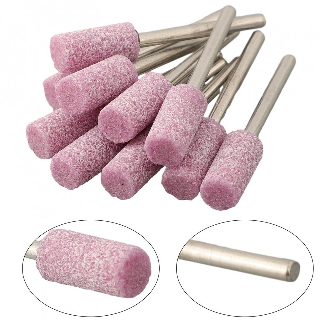 Монтированная шлифовальная головка цилиндрическая с плоской головкой для роторной машины оранжевая