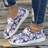 Print Random Women Sneakers Fashion Summer Loafers 2024 Fashion Flats Platform Shoes Lace Up Walking Shallow Zapatos Para Mujer