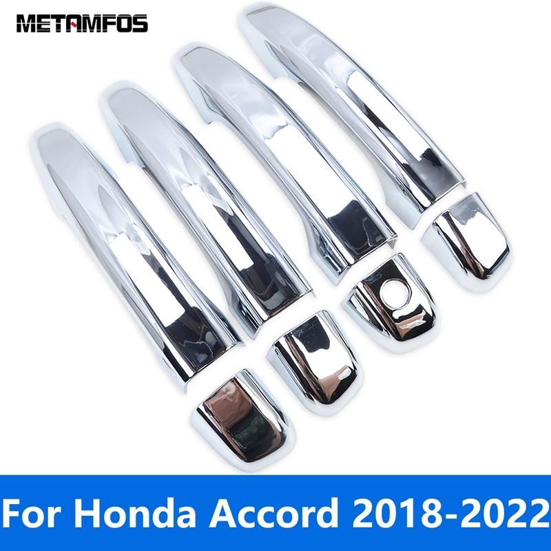 For Honda Accord 2018- Chrome Outer Door Handle Bowl Cover Trim Protection Cap Exterior Accessories Car Styling