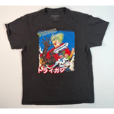 Trigun Вашу Стопятидесятилетний Аниме Графический Черный Мужской Средний Унисекс Футболка