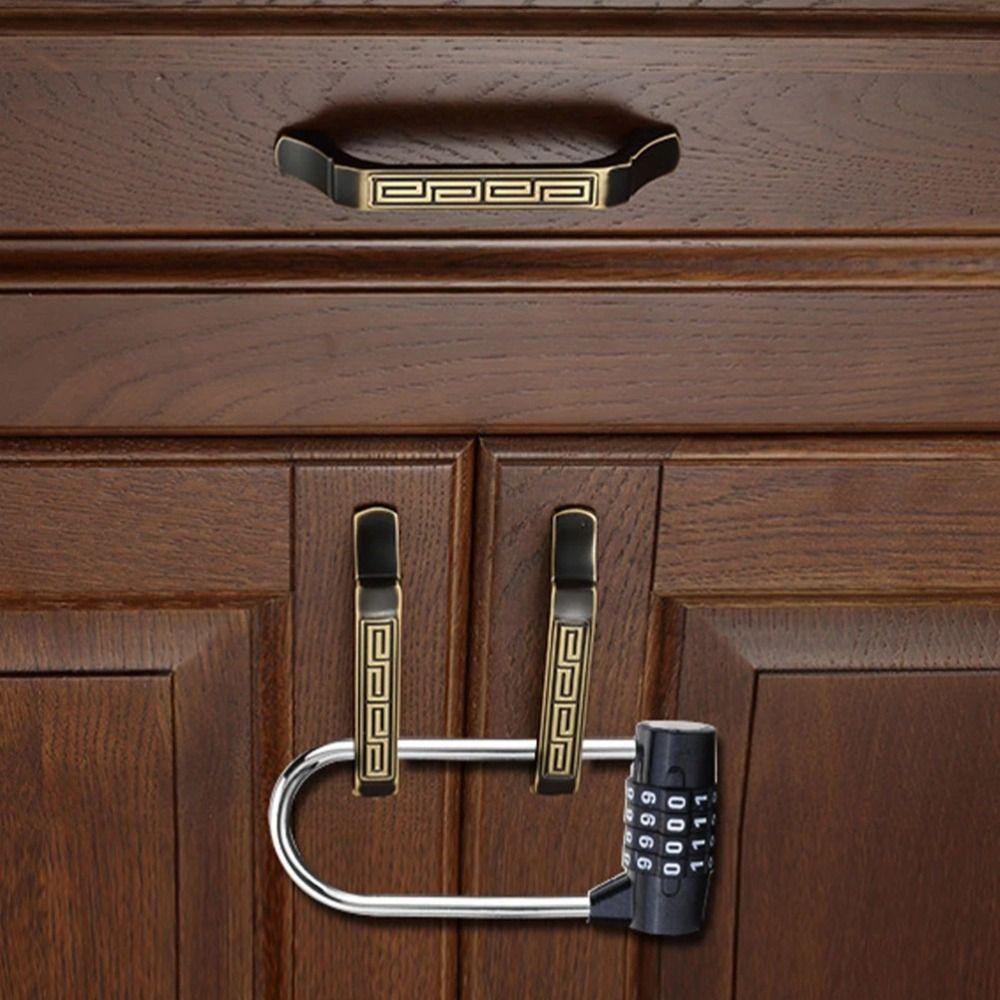 Suitcase Travel Password Padlock Lengthened Shackle Lock 4 Digit Combination Lock Gym Door Lock