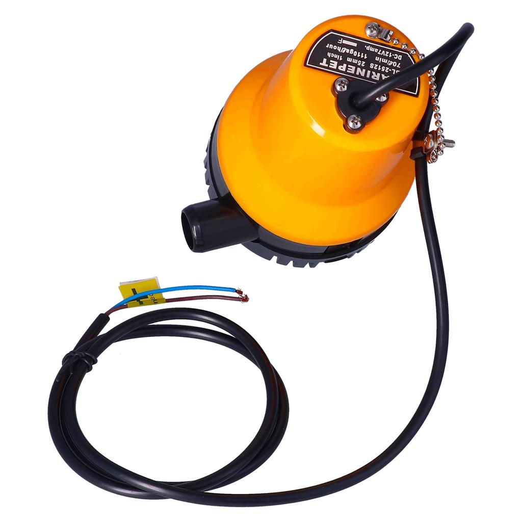 12V Marine Electric Bilge Pump Submersible 5400rpm Horizontal Shaft Position Vane Drive
