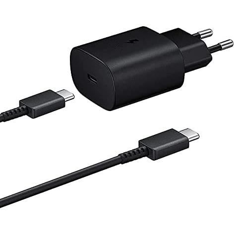 25W Fast Charger - Samsung - Compatible S21/S20 - USB-C - 1m Cable - Black