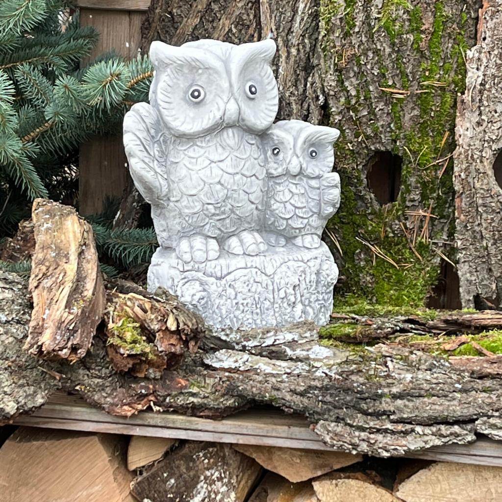 Eagle Owls - Concrete Garden Figure