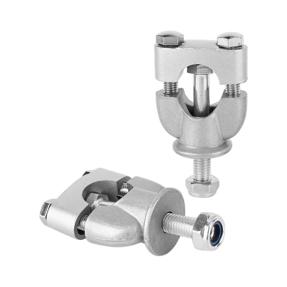 2 шт. 7/8'' 22 мм Мотоциклетный руль Крепление Подъемники руля Зажим Серебристый Крепление Монтажный Подъемник Зажим Мотоцикл Мотоцикл Новый