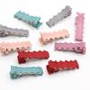 New Christmas Ribbon Lined Small Alligator Clips Decorative Hair Pins Barrettes for Toddlers Braid Accessories
