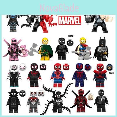Marvel Параллельная Вселенная Теневой Человек-паук Бэтмен Веном Дэдпул Тор Набор из 18 фигурок Пластиковые строительные блоки Игрушка для детей Высота)