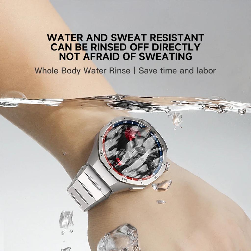 No Gaps Luxury Titanium Alloy Strap for Huawei Watch GT5 GT4 GT3 GT2 Pro Stainless Steel Metal Band for Huawei Watch 4 Pro Huami Amazfit Style Strap