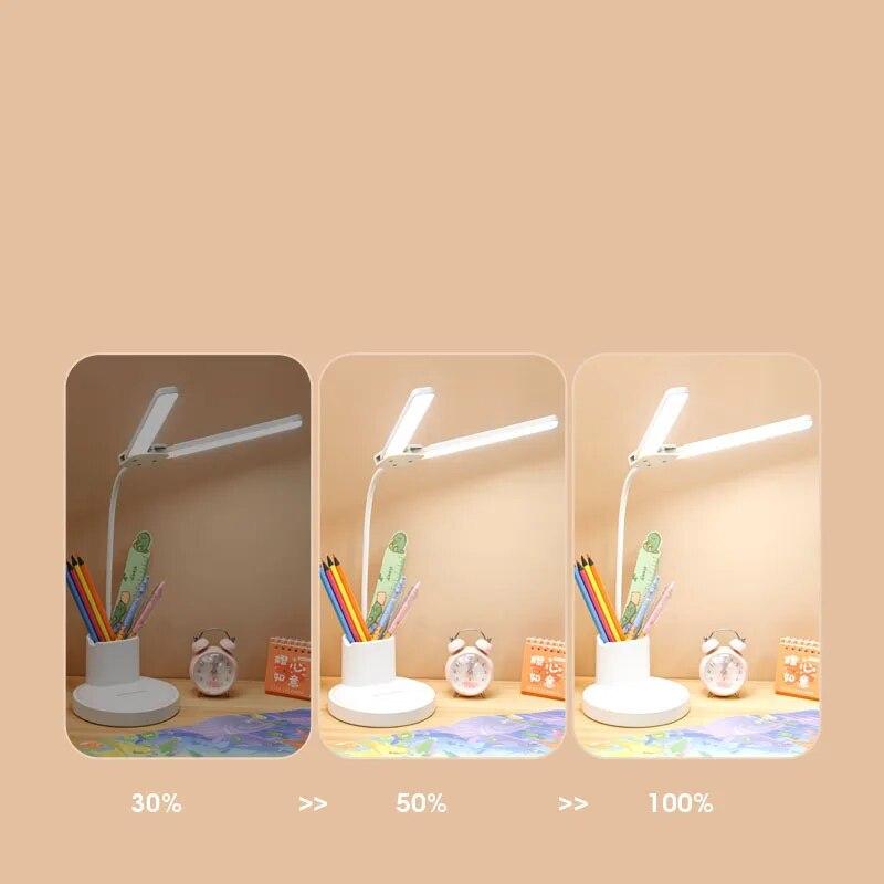 Настольная лампа, настольные лампы для домашнего офиса, светодиодная настольная лампа, USB-порт для зарядки, современная настольная лампа для дрома/чтения/спальни, 2 цветовых режима