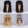 Synthetic Natural Wig Long Curly Hair for Men Daily Use Layered Wig with Bangs Gift Outfits Costume Party Wigs