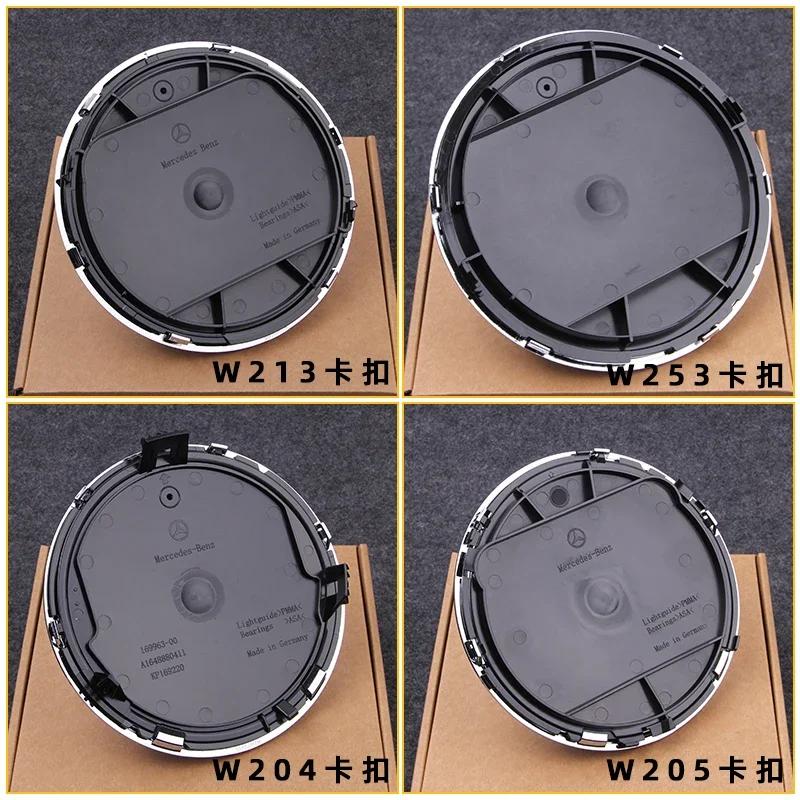 FFYE5 Car Front Grille Emblem Star Badge Logo Chrome black Silver 3D Mirror Mercedes Benz Amg W205 W204 W253 W213 W206 W166 gle glc
