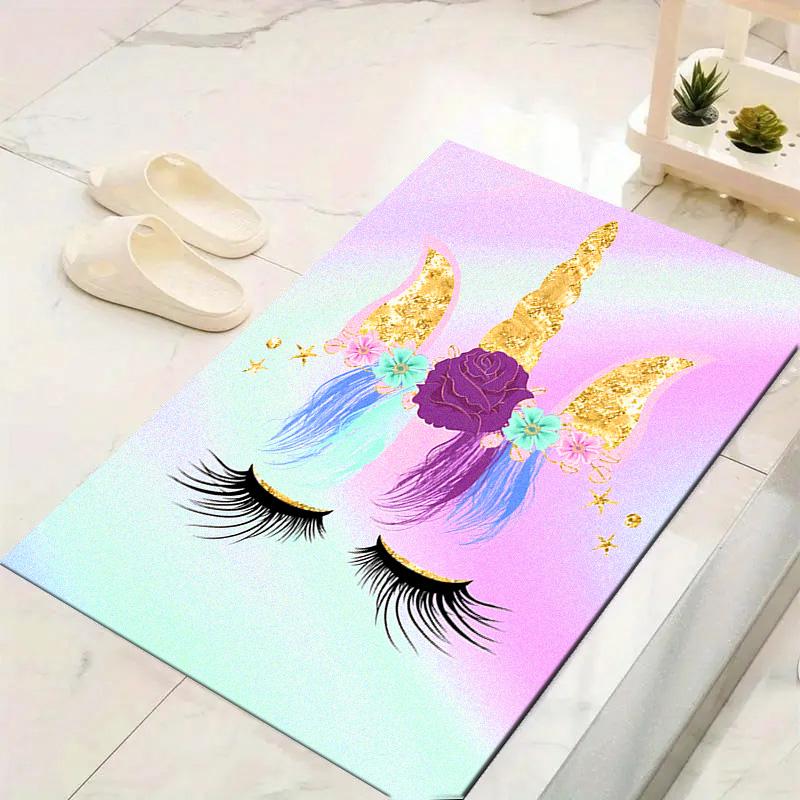 Cartoon Uni-horse Carpet Rug for Living Room Bedroom Home Sofa Decoration,Kids play Non-slip Floor Mat