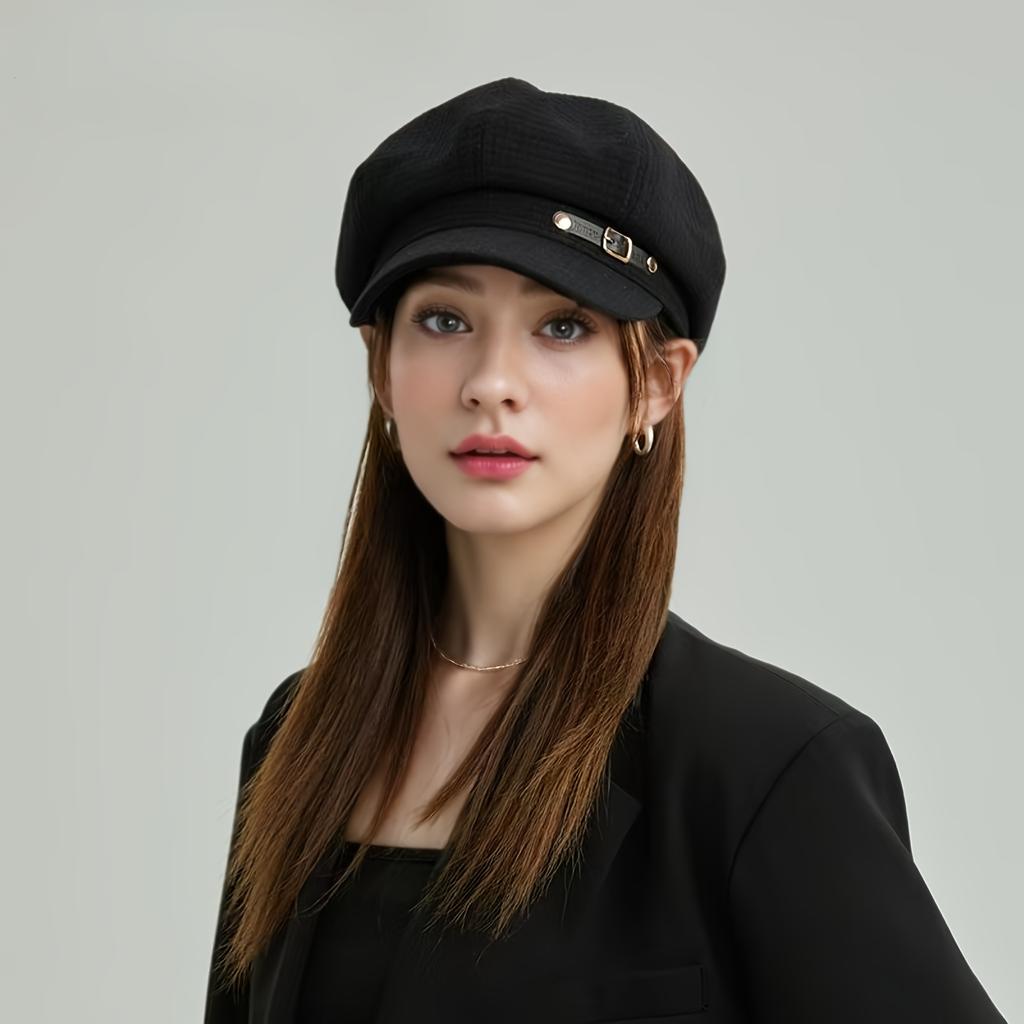 Женский восьмиугольный берет - Ретро дизайн художника, Защита от солнца и тепло, Всесезонный, Универсальный для путешествий, Поездок на работу, Повседневная стильная кепка