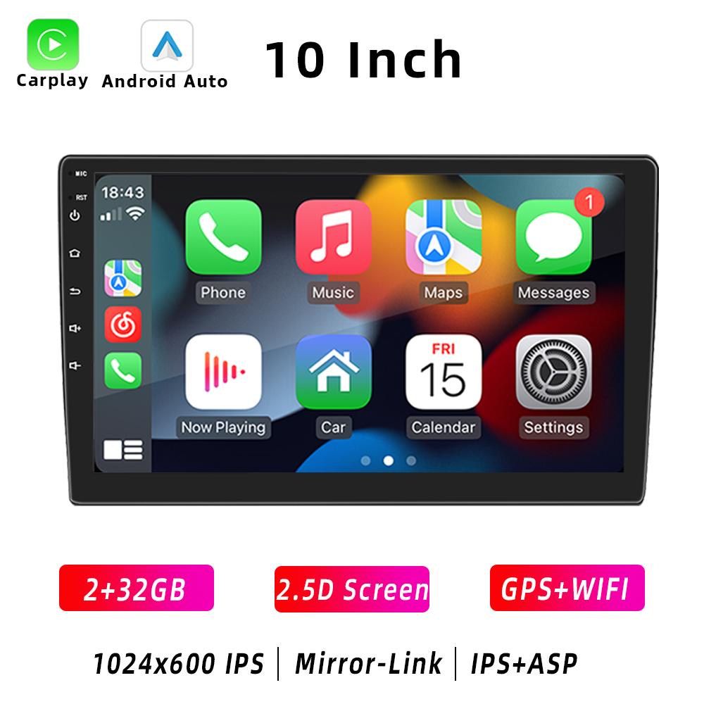 HIPPBQCC Автомобильный Радиоприемник 2 Din Carplay Android Auto Android 11 4 Core 4G GPS Car Audio 7"/9"/10" WIFI BT Автомобильный Мультимедийный Плеер