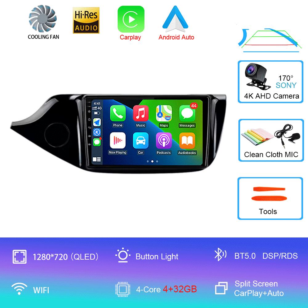 Автомобильное радио Android 14 Carplay для KIA Cee'd CEED JD 2012 2013 - 2018 Навигация Мультимедийный проигрыватель Стерео 5GWiFi+4G SIM BT видео