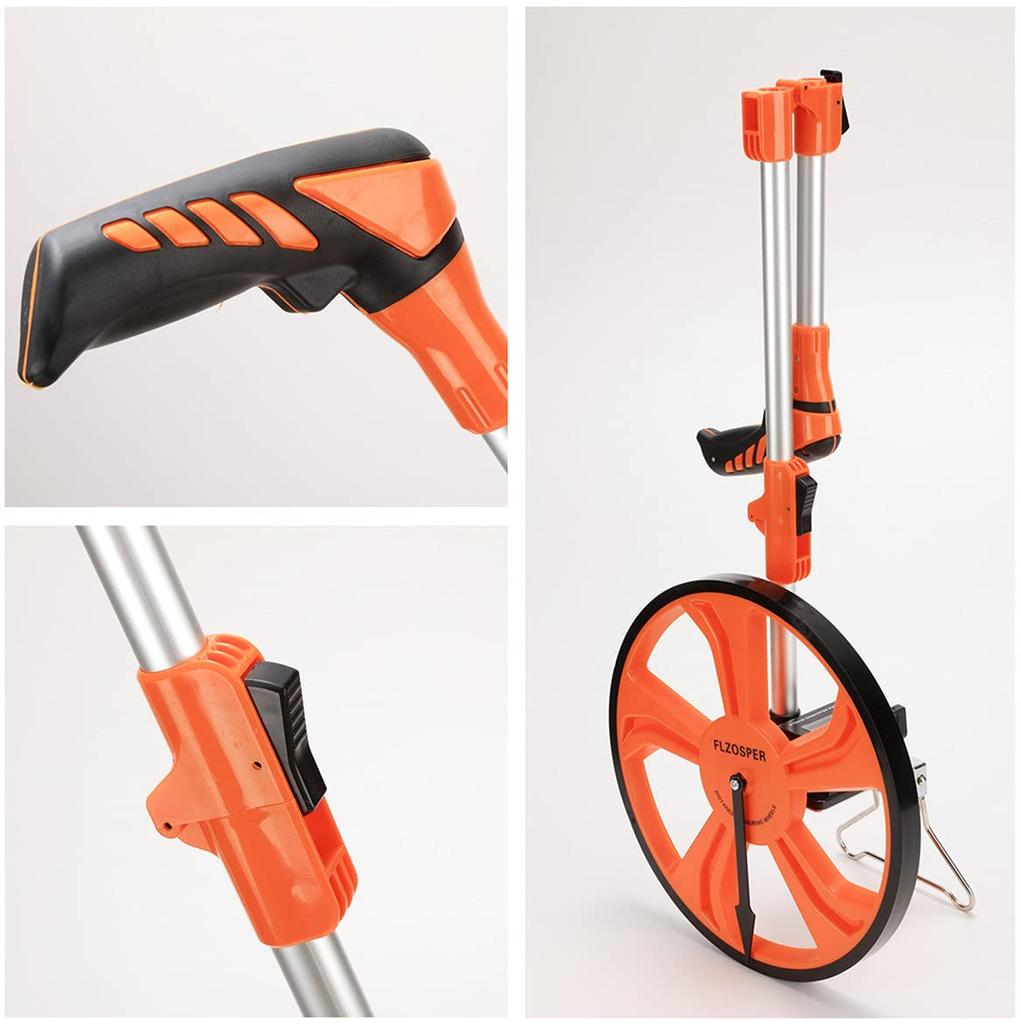 Измерительное колесо, Колесо, Складное, Дорожное измерительное колесо, Оранжевое, Устройство для измерения расстояний, Дорожный счетчик, Измерительное колесо