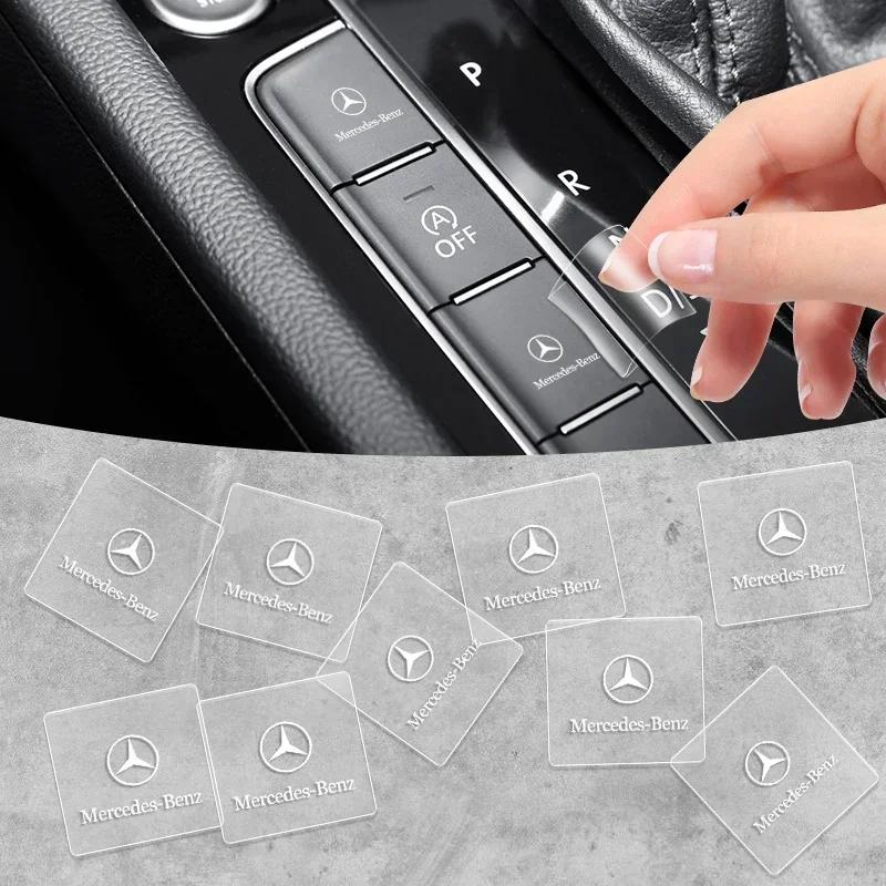 1/2/5/10pcs Car Badges Auto Interior Decor Logo Stickers For Mercedes Benz AMG class W205 W203 GLC GLK W206 W220 A180 W211