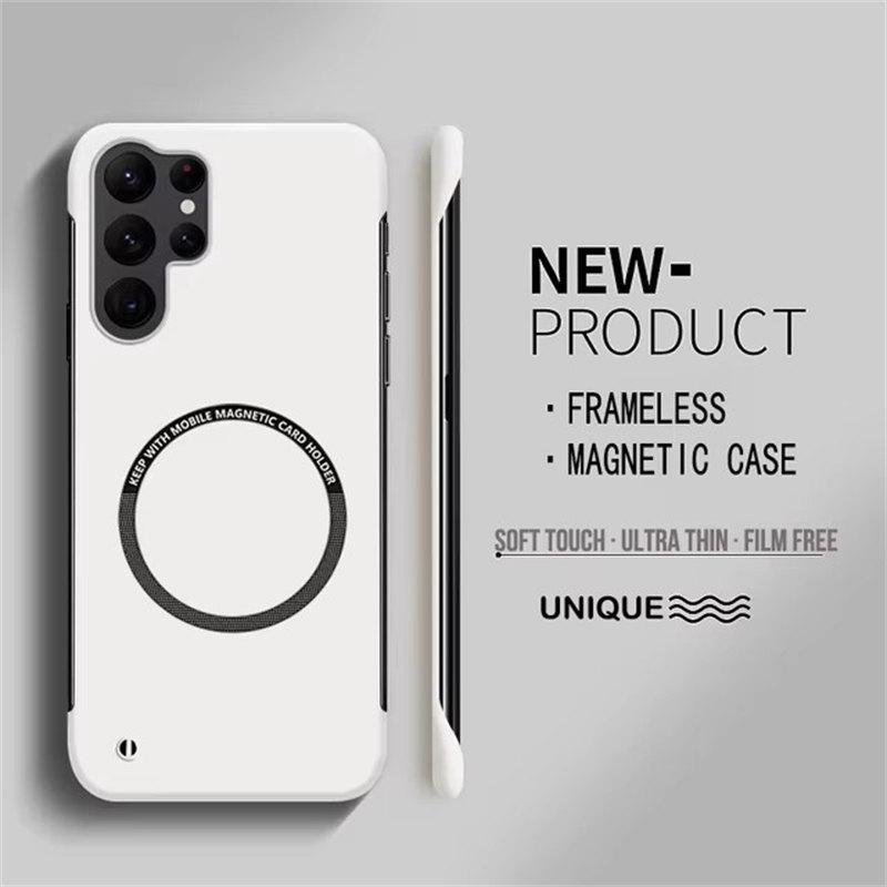Ультратонкий жесткий магнитный чехол для телефона из поликарбоната без рамки для Magsafe Samsung Galaxy S24 S23 S22 S21 S20 FE Plus Note20 Ultra Matte Cover