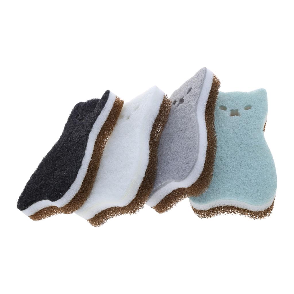 Мягкий набор губок для кошек Легко поддерживать Губка для чистки Универсальный для мытья посуды на кухне Ванная комната Подушечка для чистки автомобиля