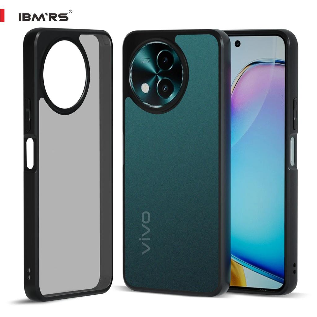 (В комплекте ремешок на запястье)Чехол для телефона IBMRS для vivo T3x, защитный противоударный чехол для телефона - черный камуфляж