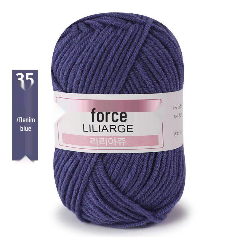 4-Ply Milk Cotton Yarn for Scarf, Doll, Bag, Medium-Thick Baby Crochet & Knitting DIY Material