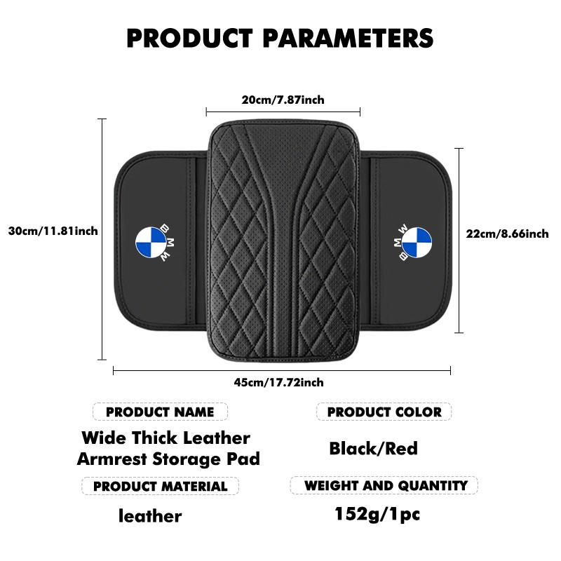 Leather Car Seat Center Console Armrest Mat Storage Bag For BMW M Performance E36 E46 E60 E90 E91 E92 E93 F30 F20 YF6