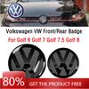 Для VOLKSWAGEN VW 2 шт. Передний и Задний Значок Для VW Golf 6/Golf 7/Golf 7.5/Golf 8 Не Влияет на ACC Модифицированный Черный Значок Плоское Зеркало