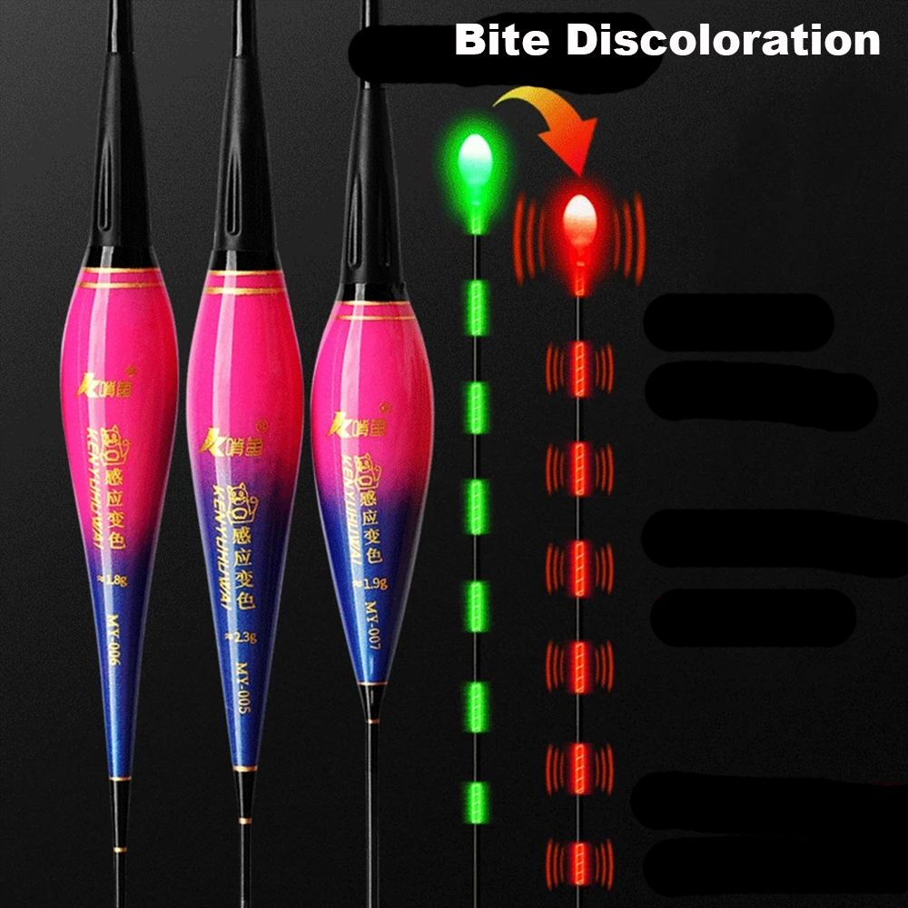 Color Change Electronic Slip Drift Tube Fishing Lure Bite Alarm Floats Bobbers Light Stick Floats